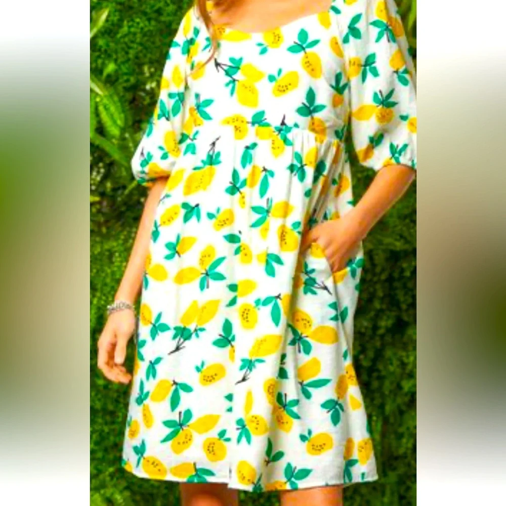 Davi & Dani Lemon Dress Size Medium - Picture 1 of 6